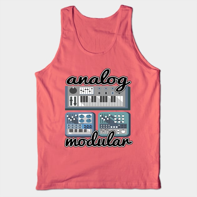 Modular Synthesizer Synth Vintage Retro Analog Tank Top by Kuehni